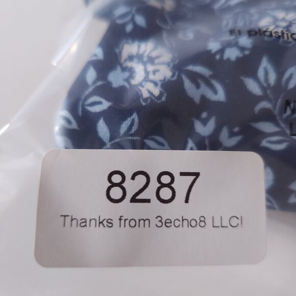 Lands End Womens Polo Shirt 3X Blue Floral Print Short Sleeve Golf Preppy Casual - Picture 13 of 13